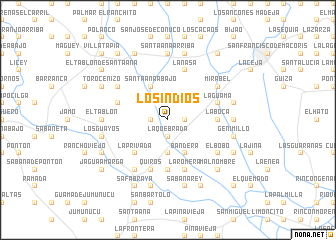 map of Los Indios
