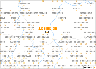 map of Los Indios