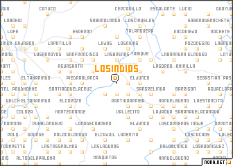 map of Los Indios