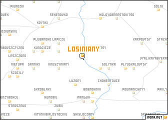 map of Łosiniany