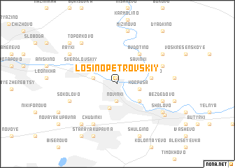 map of Losino-Petrovskiy