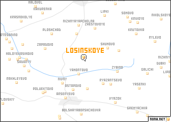 map of Losinskoye