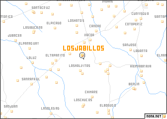map of Los Jabillos