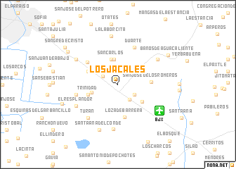 map of Los Jacales