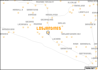 map of Los Jardines