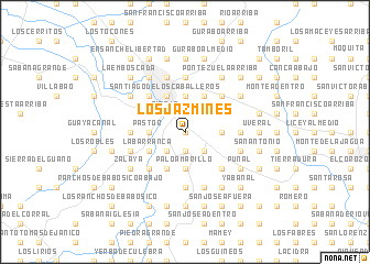 map of Los Jazmines