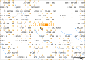 map of Los Jengibres