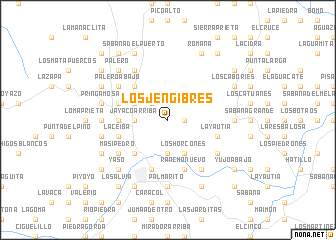 map of Los Jengibres