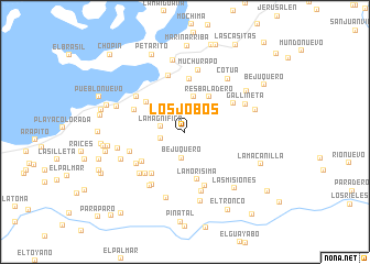 map of Los Jobos