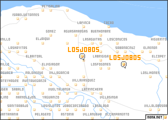 map of Los Jobos