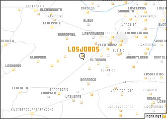 map of Los Jobos