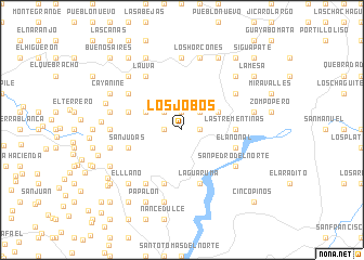 map of Los Jobos