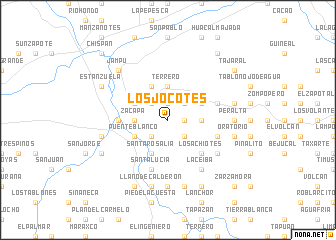 map of Los Jocotes