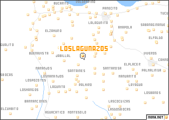 map of Los Lagunazos