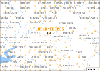 map of Los Lamederos