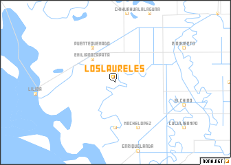 map of Los Laureles
