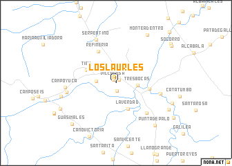 map of Los Laurles