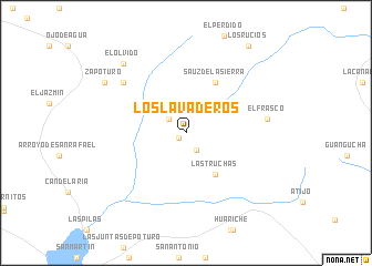 map of Los Lavaderos