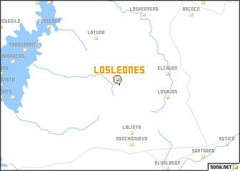 map of Los Leones