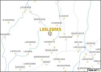 map of Los Leones