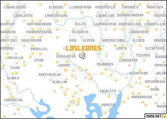 map of Los Leones