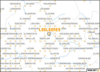 map of Los Leones