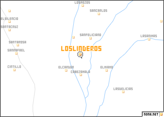 map of Los Linderos