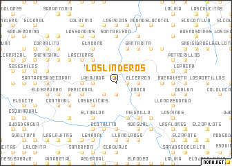 map of Los Linderos