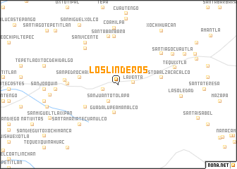 map of Los Linderos