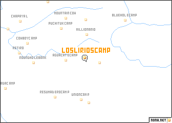 map of Los Lirios Camp