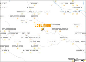 map of Los Lirios