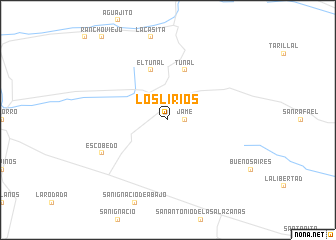 map of Los Lirios