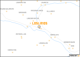 map of Los Lirios