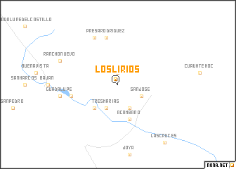 map of Los Lirios