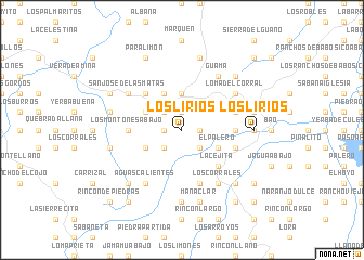 map of Los Lirios