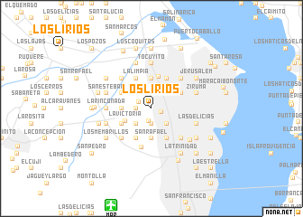 map of Los Lirios