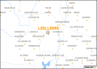 map of Los Llamas