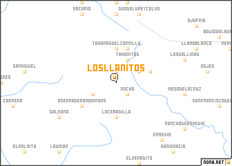 map of Los Llanitos