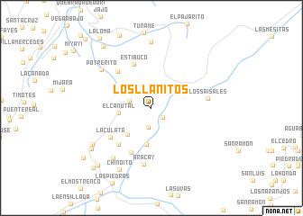 map of Los Llanitos