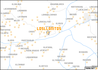 map of Los Llanitos