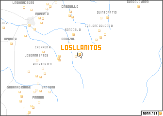 map of Los Llanitos