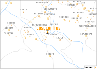 map of Los Llanitos