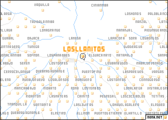 map of Los Llanitos