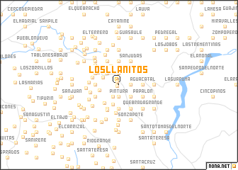 map of Los Llanitos