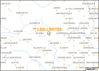 map of Los Llanitos