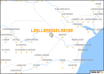 map of Los Llanos del Mayor