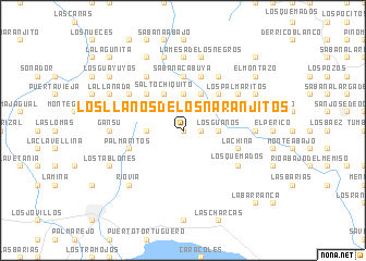 map of Los Llanos de los Naranjitos