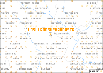 map of Los Llanos de Mandasta