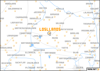 map of Los Llanos