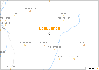 map of Los Llanos